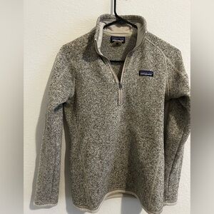 Patagonia Gray Quarter-Zip Fleece Pullover